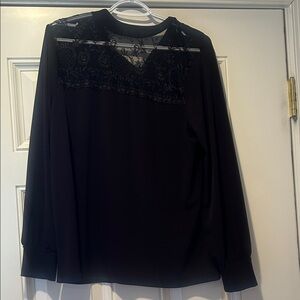 Express Black Lace Top